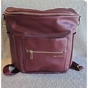 Fawn Design Diaper Bag‎ and Backpack Color: Burgundy Pockets Strap New